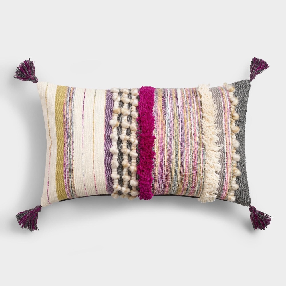 World Market Oversized Boho Lumbar Pillow